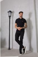 Camiseta Polo Com Zíper Masculino Revanche Friburgo PRETO