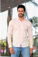 Camisa Tricoline Masculina Revanche Tobermory ROSA CLARO