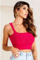 Cropped De Tricot Com Detalhe Feminina Revanche Busia PINK