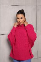 Blusa De Tricot Detalhada e Manga Raglan Feminina Revanche Nosara PINK