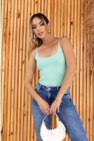 Blusa De Alça Com Elástano Feminino Revanche Salonica VERDE BEBE