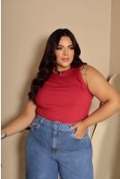 Regata Canelada Curvy Feminina Revanche Zuara VERMELHO