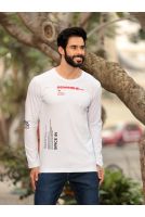 Camiseta Manga Longa Estampada Masculino Revanche Lapão BRANCO