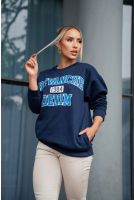 Blusa de Moletom Oversized Feminina Revanche Atacama AZUL MARINHO