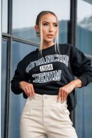 Blusa de Moletom Oversized Feminina Revanche Atacama PRETO