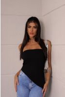 Blusa Tomara Que Caia Com Fenda Lateral Feminina Revanche Manisa PRETO