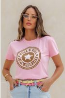 Camiseta Tinturada Feminino Revanche Petrolândia ROSA CLARO