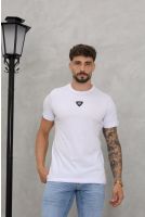 Camiseta Básica Com Plaquinha Personalizada Masculino Revanche Balazote BRANCO