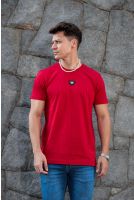 Camiseta Básica Com Plaquinha Personalizada Masculino Revanche Balazote BORDO