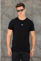 Camiseta Básica Com Plaquinha Personalizada Masculino Revanche Balazote PRETO