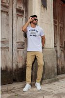 Camiseta Decote Careca Bordada Masculina Revanche Guro BRANCO