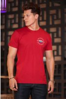 Camiseta Decote Careca Estampada Masculino Revanche Relvado BORDO