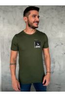 Camiseta Estampada Atacado Masculino Revanche Bijnor VERDE MILITAR