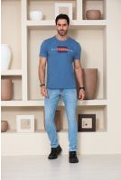 Camiseta Estampada Thread Masculino Revanche Maruim AZUL MEDIO