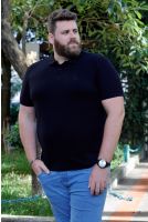 Camiseta Polo Bordado Plus Size Masculino Revanche Conde PRETO