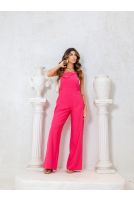 Jardineira Wide Leg Com Bolso Feminina Revanche Diffa PINK