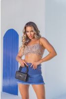 Top De Paetes Feminino Revanche Lafurtado BEGE