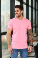 Camiseta Basica Masculino Revanche Foggia ROSA FLAMINGO