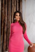 Vestido De Tricot Manga Longa Com Fenda Lateral Feminino Revanche Pruna ROSA