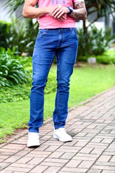 Calça Jeans Reta Masculina Revanche Donostia Azul