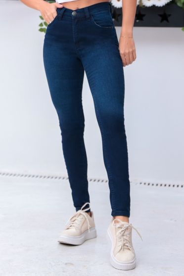 Calça Jeans Skinny Barra Normal Feminina Revanche Tammela Azul