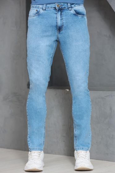 Calça Jens Skinny Slim Masculina Revanche Holon AZUL