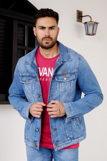 Jaqueta Jeans Masculino Revanche Lastro Azul