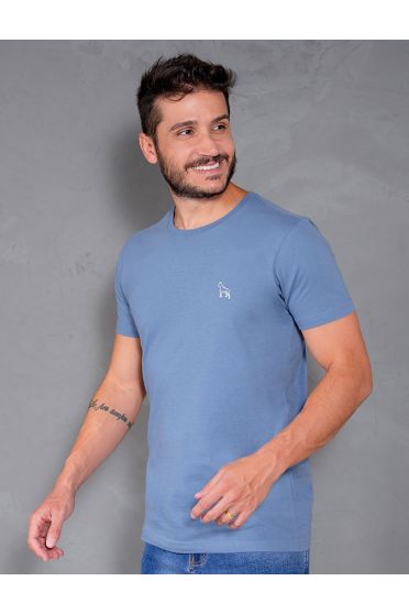 Camiseta Basica Masculino Revanche Foggia AZUL MEDIO