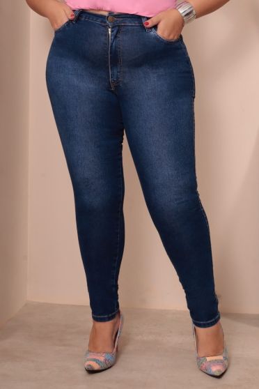 Calça Jeans Skinny Curvy Feminina Revanche Munera Azul