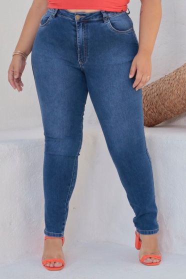 Calça Jeans Skinny Curvy Feminina Revanche Ninove Azul