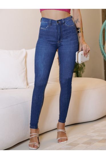 Calça jeans skinny fit belt feminina Revanche Viçosa Azul