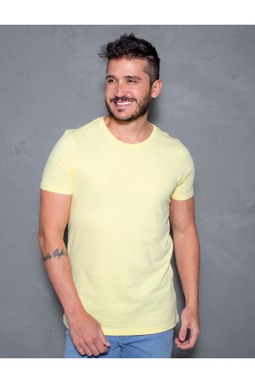 Camiseta básica de flame masculino Revanche Curvelo AMARELO