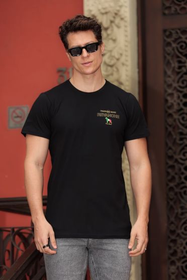 Camiseta Decote Careca Estampada Masculino Revanche Devonport PRETO