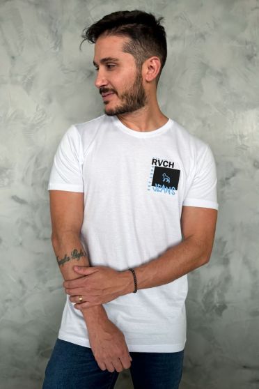 Camiseta Estampada Atacado Masculino Revanche Bijnor BRANCO