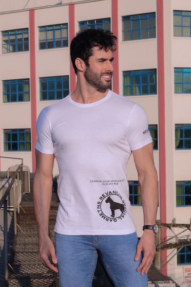 Camiseta Estampada Masculino Revanche Butembo BRANCO