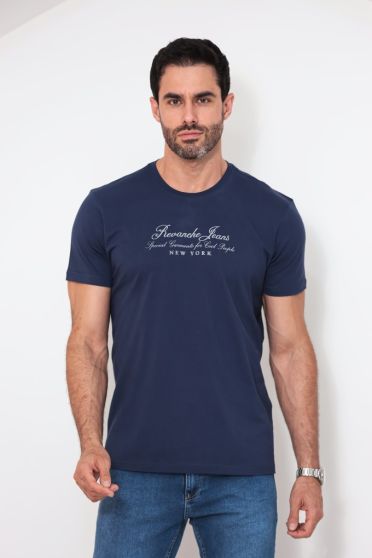 Camiseta Estampada Masculino Revanche Cumbe AZUL MARINHO