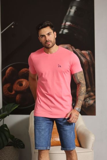 Camiseta Basica Masculino Revanche Foggia ROSA