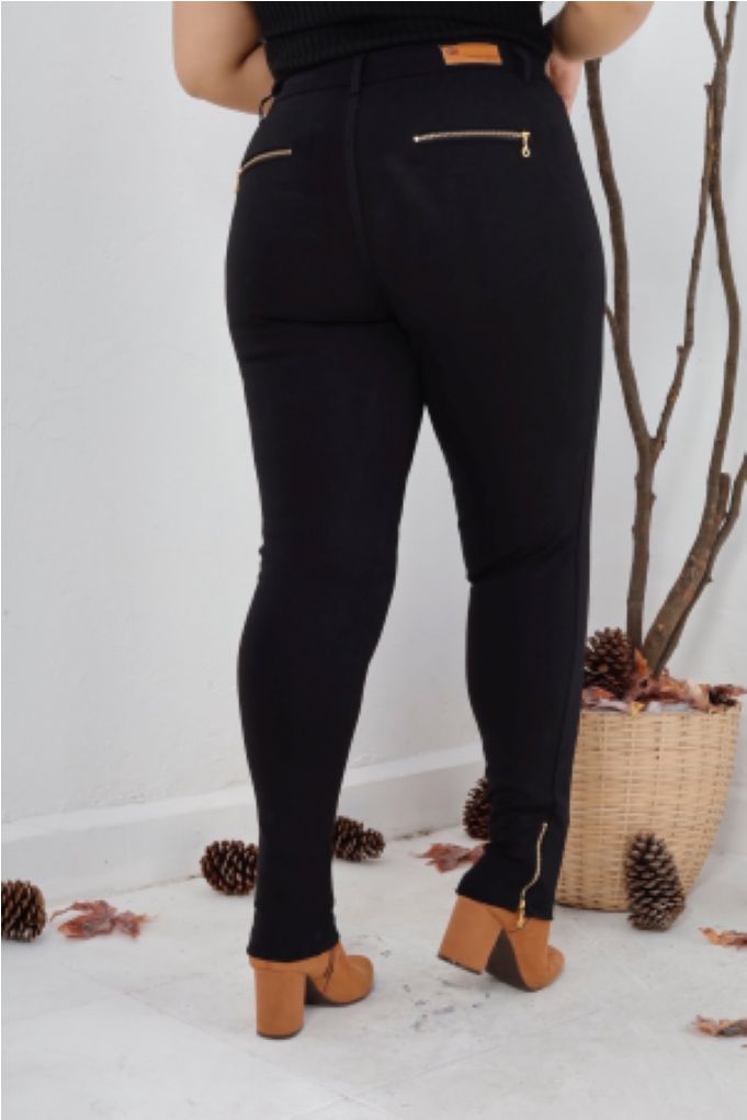 Calça de fashion bandagem plus size